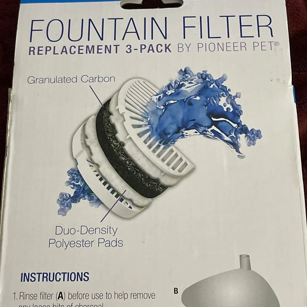 NIB NEW Pioneer Pet 3002 Pet Fountain Replacement Filter - 3‎ Pack DOGS & CATS